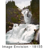 #18155 Photo Of A Large Waterfall In Reichenbach Bernese Oberland Switzerland