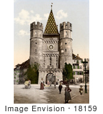 #18159 Photo Of The City Gate Of Spalen/The Spalenthor In Basle Switzerland
