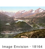 #18164 Photo Of Lakes Rivers And Villages In The Valley Of The Upper Engadine Grisons Switzerland