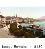 #18180 Photo Of A Steamboat Along The Promenade Lucerne Switzerland