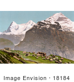 #18184 Photo Of A Mountain Village Of Murren In The Swiss Alps Bernese Oberland Switzerland