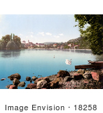 #18258 Photo Of The Village Of Thun On Lake Thun Berne Bernese Oberland Switzerland