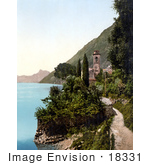 #18331 Photo Of A Bell Tower In Oria Lake Lugano Switzerland