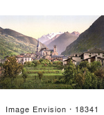 #18341 Photo Of The Village Of Viege Visp Valais Switzerland