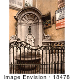 #18478 Photo Of The Fountain Of Manneken Pis Brussels Belgium