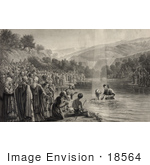 #18564 Photo Of People Watching The Baptism Of Christ