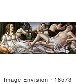#18573 Photo Of A Painting Of The Gods Venus And Mars And Satyrs By Alessandro Botticelli