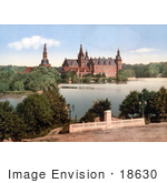 #18630 Photo Of Frederiksborg Palace On Palace Lake In Copenhagen Denmark