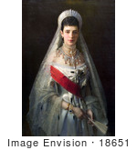#18651 Photo Of A Painting Of Maria Feodorovna Of Russia