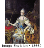 #18662 Photo Of Queen Catherine Ii Of Russia With A Wand Catherine The Great
