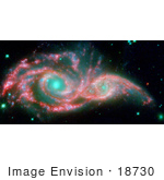 #18730 Photo Of Galaxies Ngc 2207 And Ic 2163 Merging As One And Forming A Mask