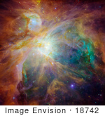 #18742 Photo Of Chaos Caused By Infant Stars In The Orion Nebula (Messier 42 M4 Ngc 1976 Great Nebula In Orion Great Orion Nebula Ensis)