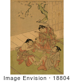 #18804 Photo Of Japanese Children Playing Tug Of War