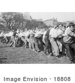#18808 Photo Of Young College Men Playing Tug Of War At Columbia University