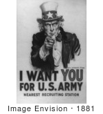 #1881 Uncle Sam - I Want You For Us Army