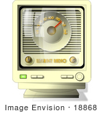 #18868 Internet Radio Station Displayed On A Computer Monitor Clipart