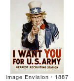 #1887 Uncle Sam - I Want You For Us Army