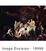 #18999 Photo Of A Group Of Nude Women Bathing Bath Of The Nymphs By Francesco Hayez