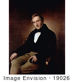#19026 Photo Of Alessandro Manzoni Seated In A Chair With His Legs Crossed