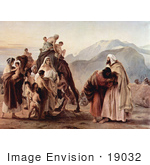 #19032 Photo Of The Meeting Of Jacob And Esau By A Camel