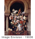 #19036 Photo Of A Vase Of Flowers On The Window Of A Harem By Francesco Hayez