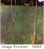 #19065 Photo Of Trees And Wildflowers By Gustav Klimt