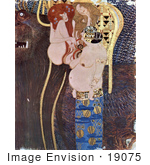 #19075 Photo Of Part Of The Beethoven Frieze By Gustav Klimt
