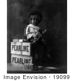#19099 Photo Of A Boy Crying After Eating Pearline Soap On A Vintage Advertisement
