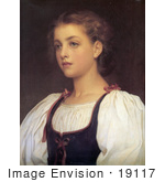 #19117 Photo Of A Portrait Of A Girl Biondina By Frederic Lord Leighton