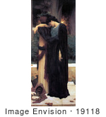 #19118 Photo Of A Sad Woman In A Black Robe Titled Lachrymae By Frederic Lord Leighton