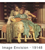 #19148 Photo Of A Woman Teaching A Girl How To Play An Instrument Music Lesson By Frederic Lord Leighton