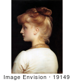 #19149 Photo Of A Red Haired Girl From Behind Looking Left By Frederic Lord Leighton