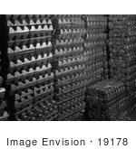 #19178 Photo Of Certified Aluminum Ingots In A Storage Room In An Aluminum Plant