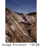 #19196 Photo Of A Construction Site Of The Shasta Dam Redding California 1942