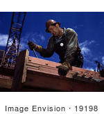 #19198 Photo Of A Male Rigger Working On The Douglas Dam In 1942