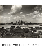 #19249 Photo Of The Skyline Of Detroit Michigan In 1929