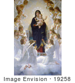 #19258 Photo Of The Virgin With Angels By William-Adolphe Bouguereau