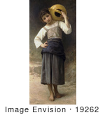 #19262 Photo Of A Girl Carrying A Water Jar On Her Shoulder By William-Adolphe Bouguereau