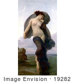 #19282 Photo Of Evening Mood Or Humeur Nocturne By William-Adolphe Bouguereau
