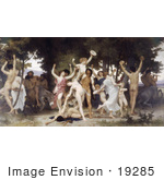 #19285 Photo Of Nude Men Women And Centaurs Dancing The Youth Of Bacchus By William-Adolphe Bouguereau
