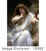 #19302 Photo Of A Nude Woman Draped In A Cloth Mailice By William-Adolphe Bouguereau