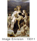 #19311 Photo of a Woman Surrounded by Many Nude Children, The Motherland by William-Adolphe Bouguereau by JVPD