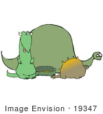#19347 Group Of Dinosaurs Clipart