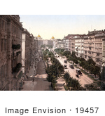 #19457 Stock Photo Of The Karntnerring And The Grand Hotel In Vienna Austria Austro-Hungary