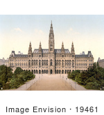 #19461 Stock Photo Of The Rathaus City Hall Courthouse In Vienna Austria