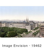 #19462 Stock Photo Of The University Of Vienna And Spires Of The Votive Church Austria