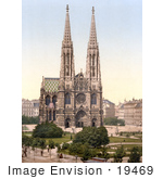 #19469 Stock Photo Of The Votivkirche Votive Church In Vienna Austria Austro-Hungary