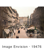 #19476 Stock Photo Of The Pestsaule Plague Column And Lowenbrunnen Lion Fountain In The Graben City Center In Vienna Austria