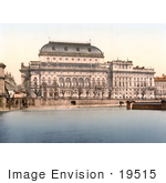 #19515 Photo Of The National Theatre On The Vltava River In Prague Bohemia Czech Republic