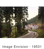 #19531 Photo Of A Man On A Dirt Road In The Park In Marienbad Carlsbad Bohemia Czech Republic